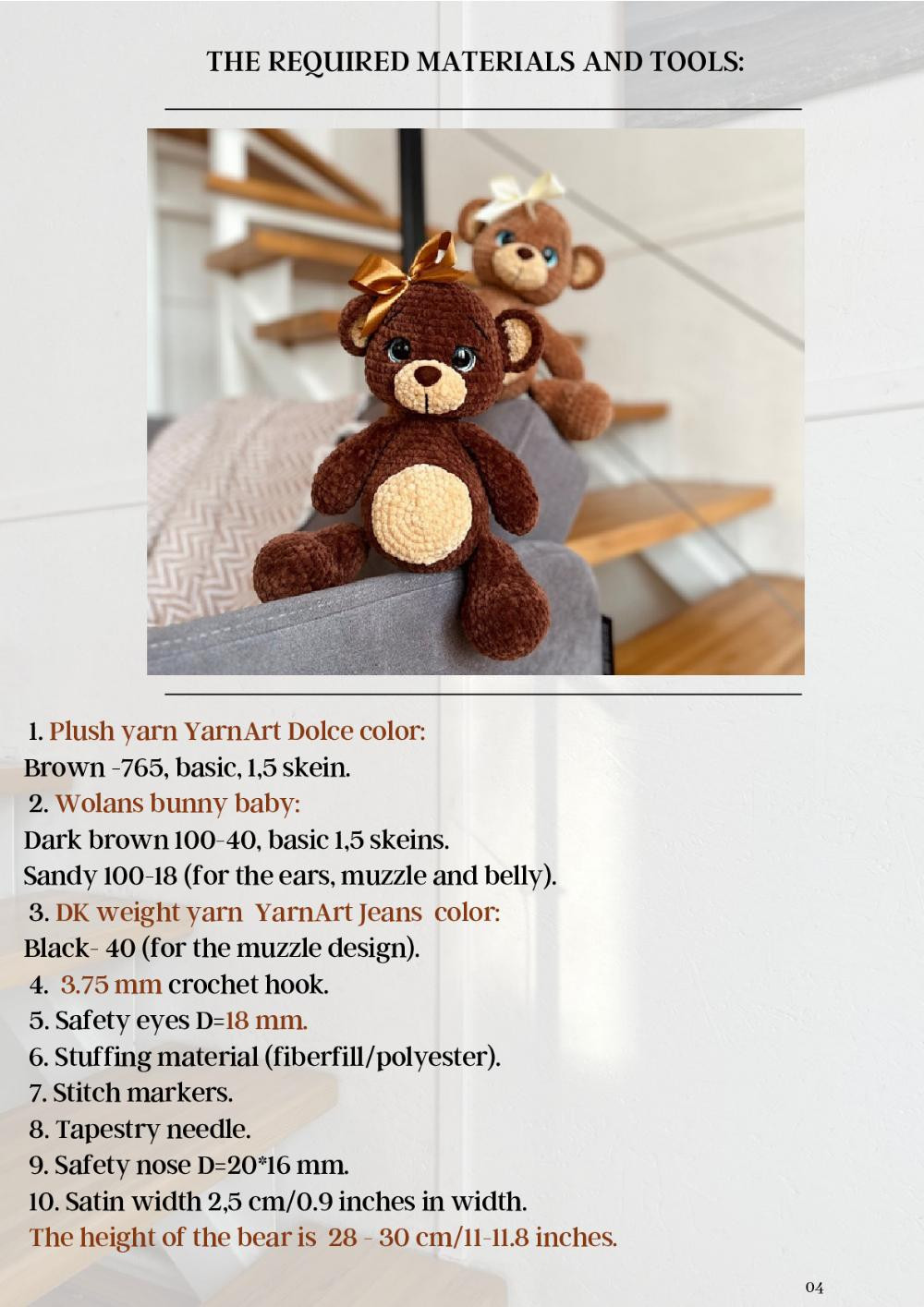 Crochet Pattern for Adorable Teddy Bear Toy