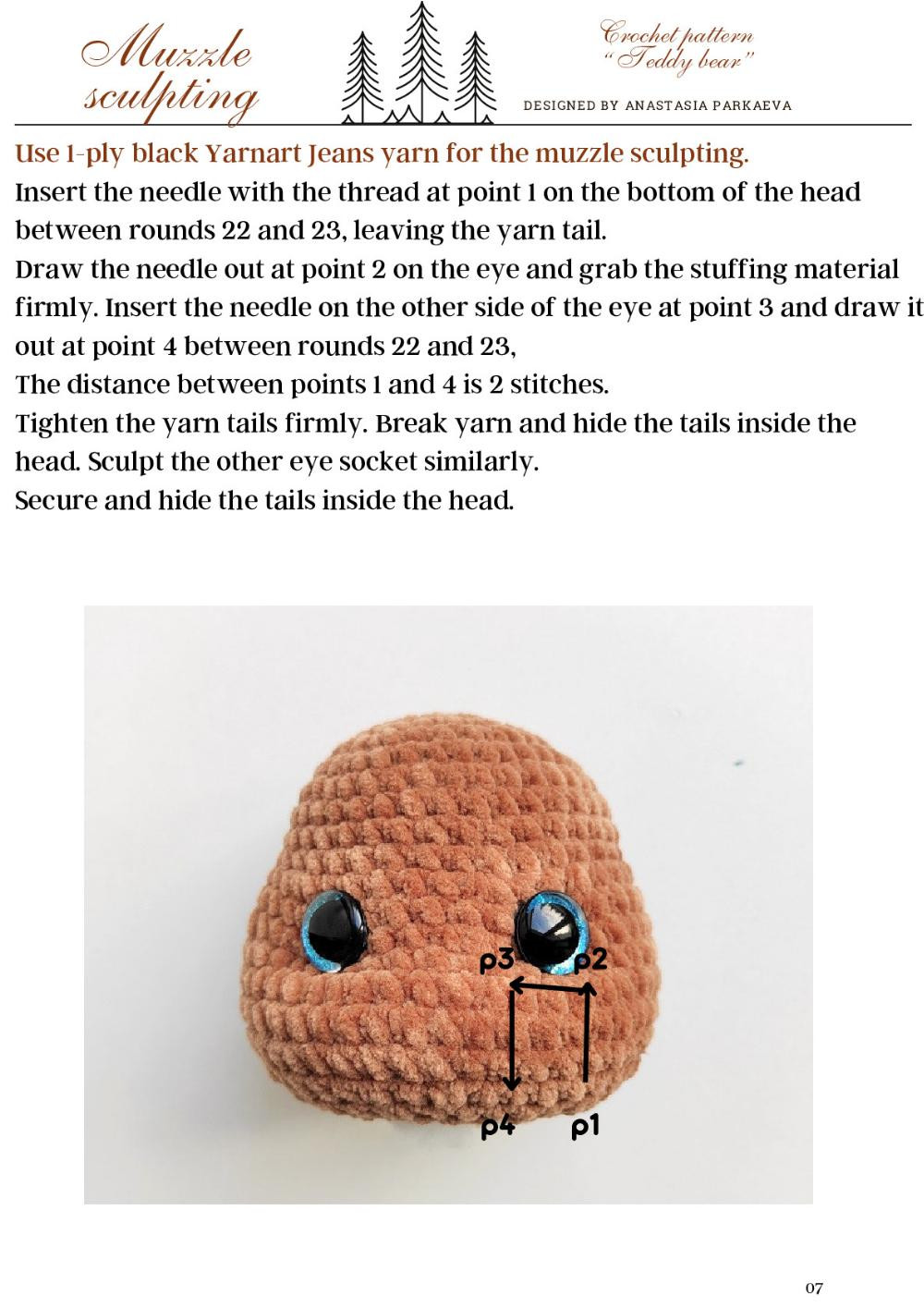 Crochet Pattern for Adorable Teddy Bear Toy