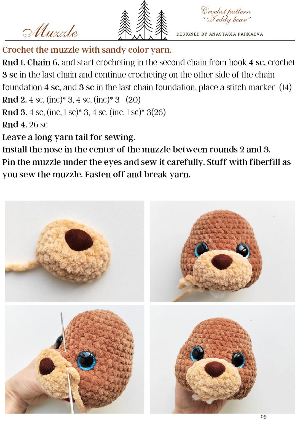 Crochet Pattern for Adorable Teddy Bear Toy