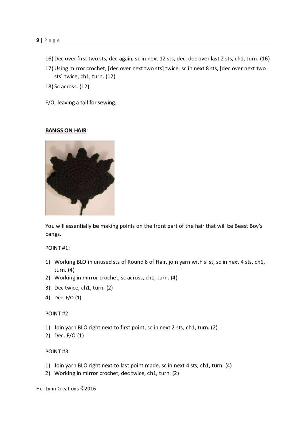 Crochet Pattern for Beast Boy from Teen Titans