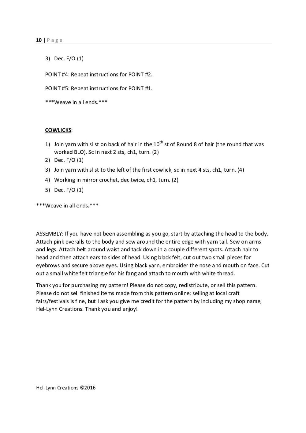 Crochet Pattern for Beast Boy from Teen Titans