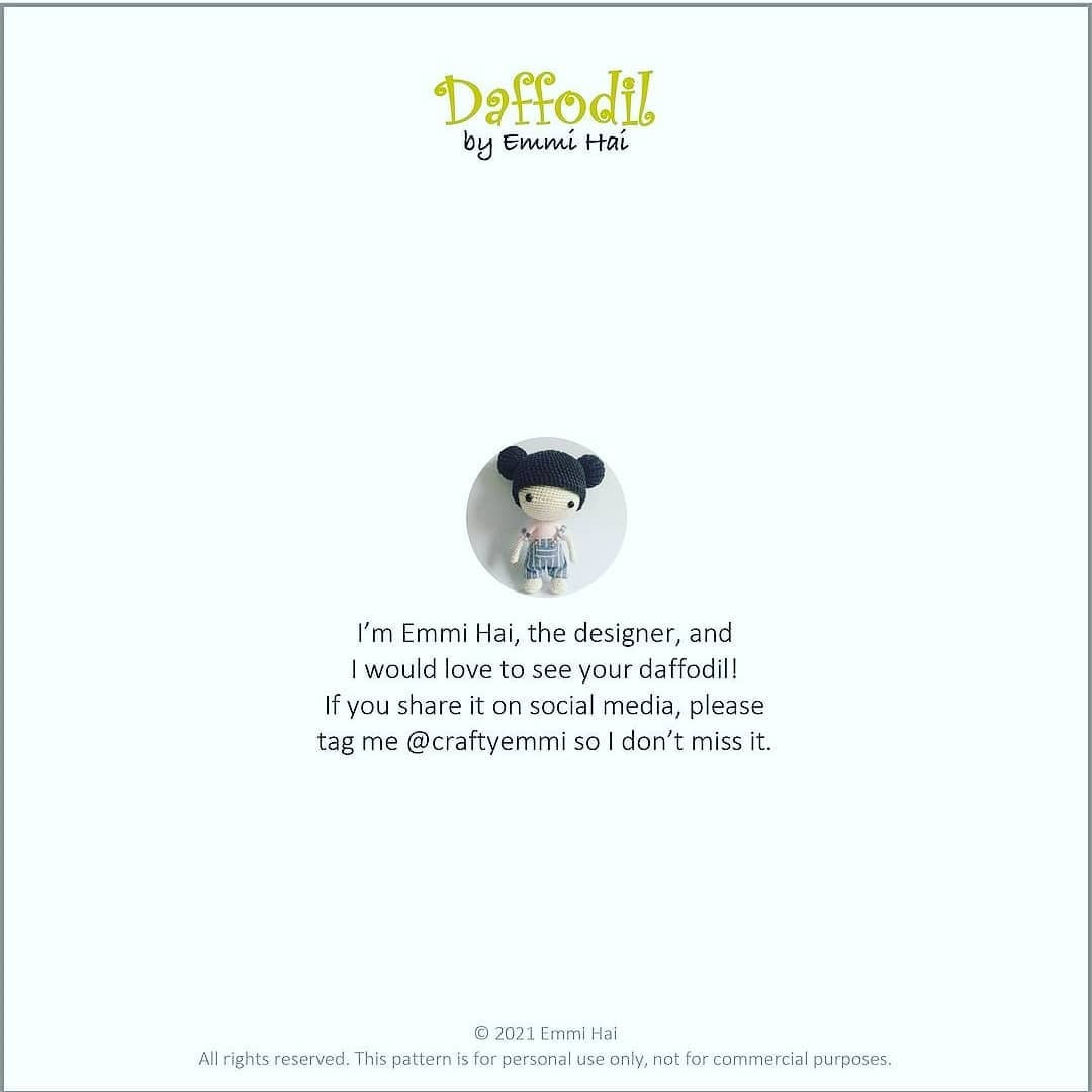 Crochet Pattern for Beautiful Yellow Daffodil Flower