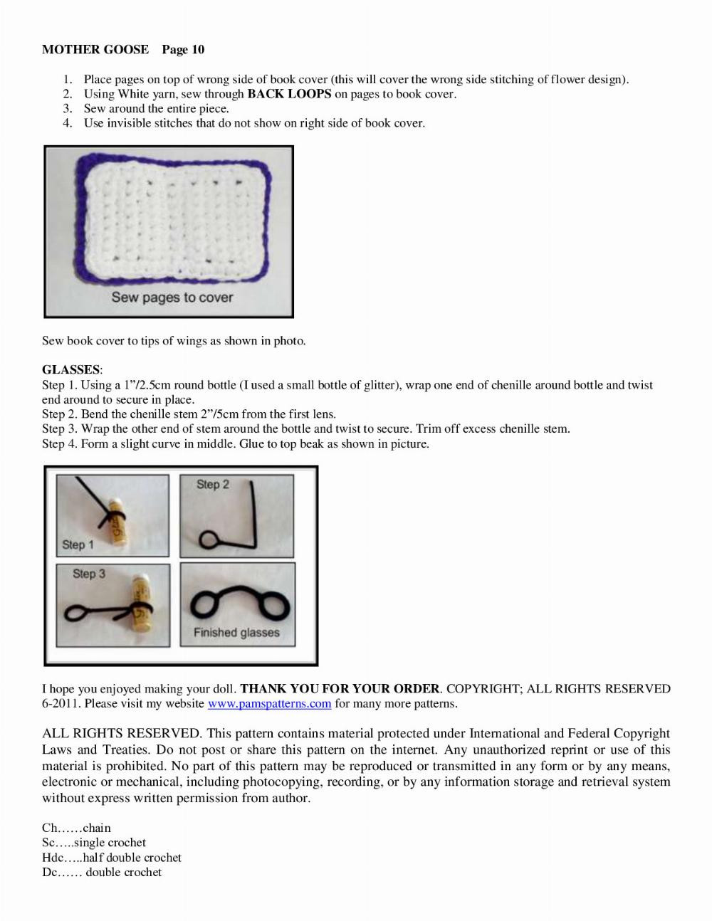 Crochet Pattern for Charming Mother Goose Doll by Pam McClung