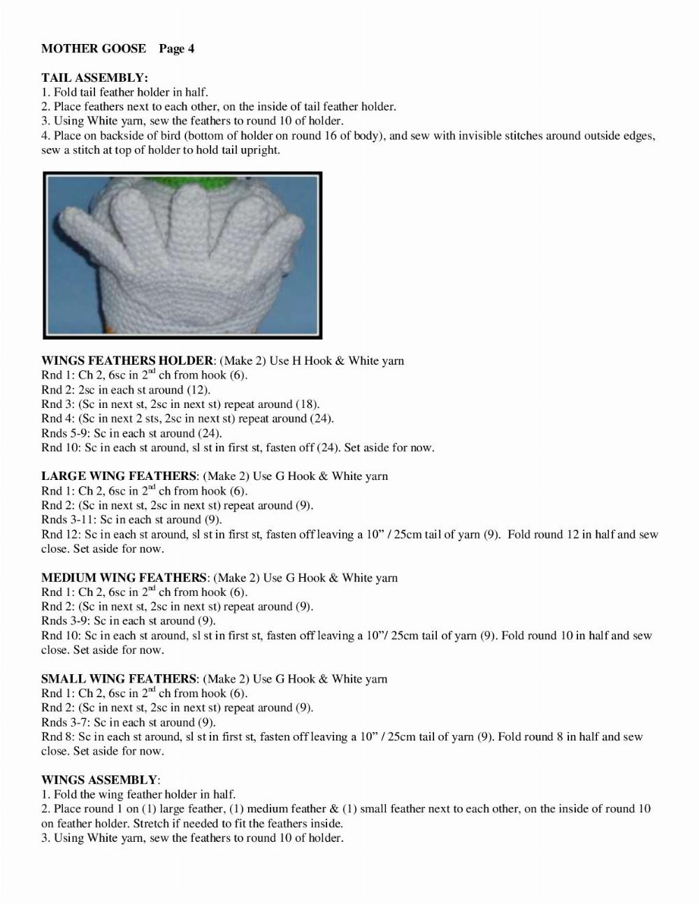 Crochet Pattern for Charming Mother Goose Doll by Pam McClung