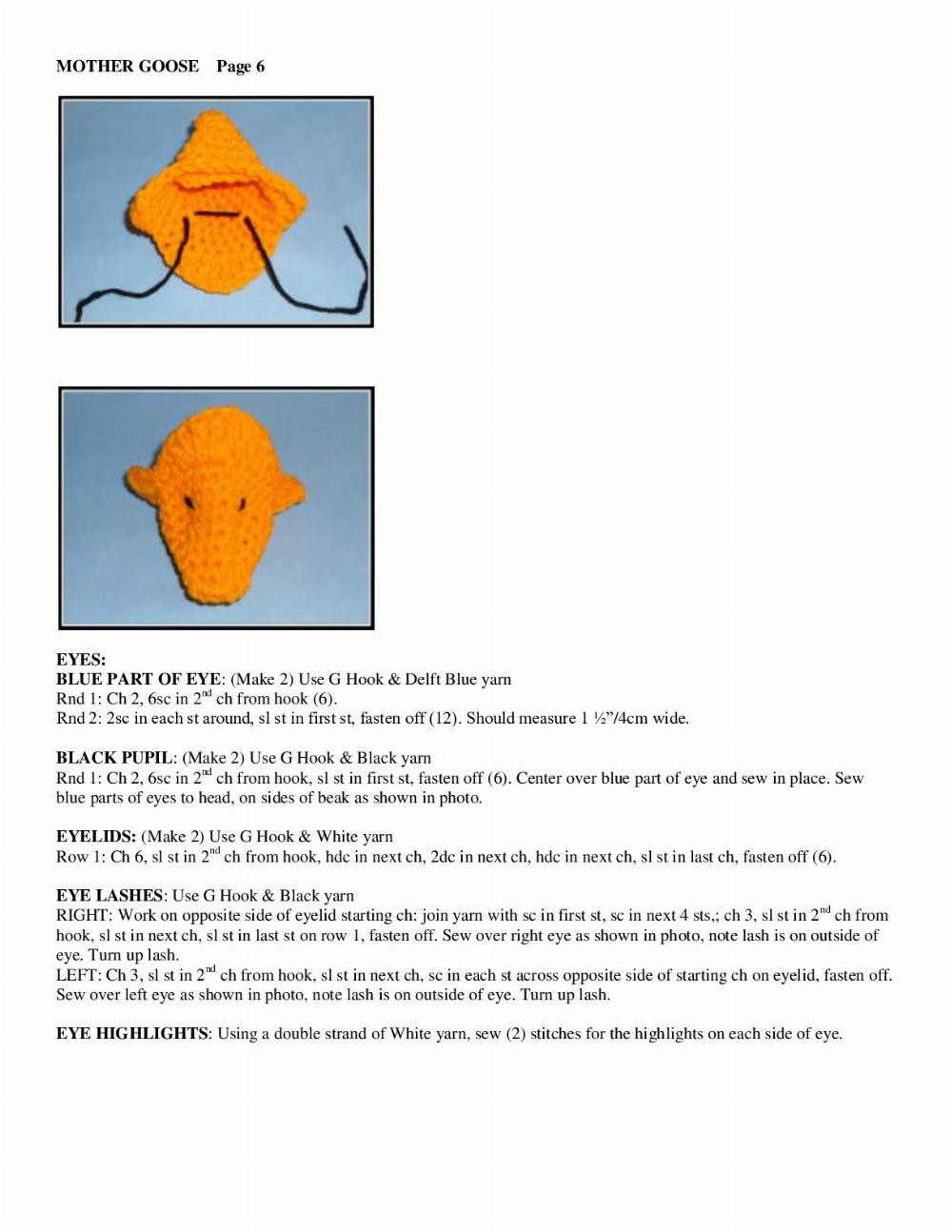 Crochet Pattern for Charming Mother Goose Doll by Pam McClung