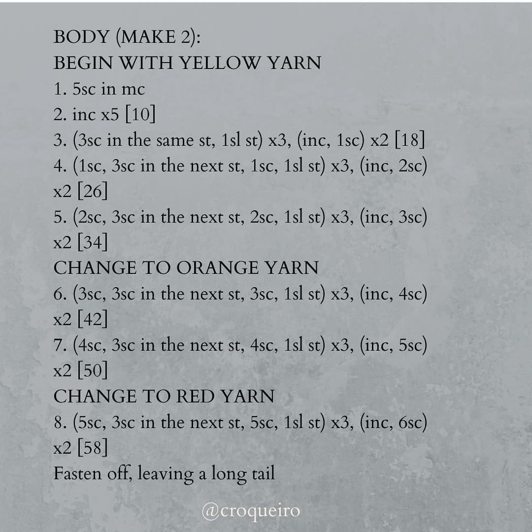 Crochet Pattern for Cute Calcifer Plush Toy