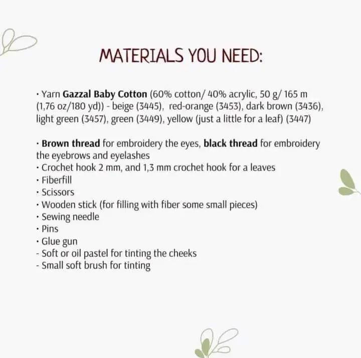 Crochet Pattern for Cute Forest Elf Doll