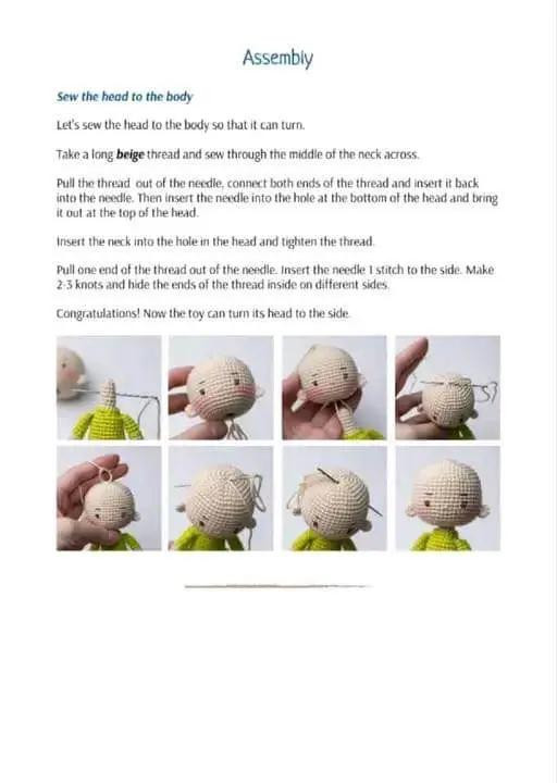 Crochet Pattern for Cute Forest Elf Doll