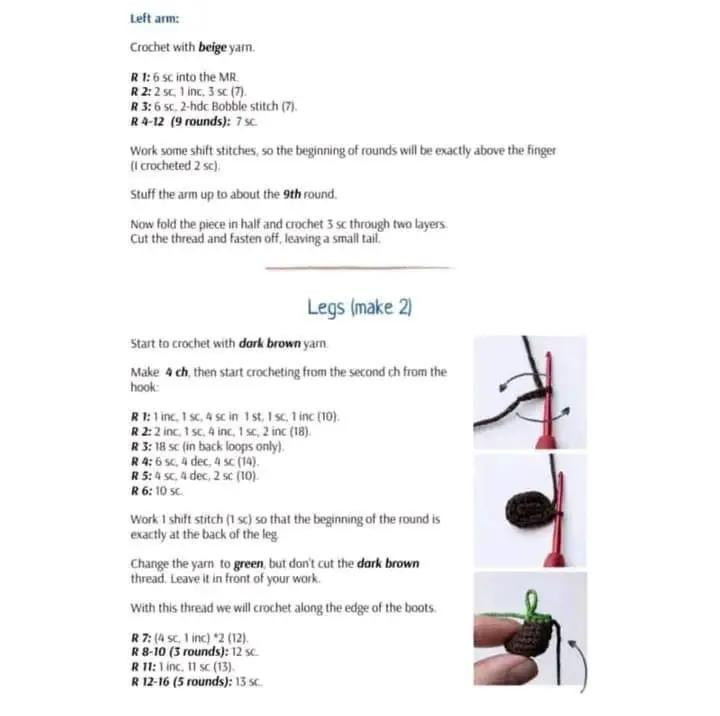 Crochet Pattern for Cute Forest Elf Doll