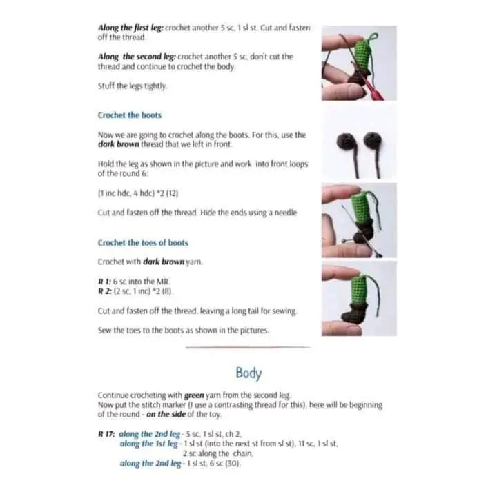 Crochet Pattern for Cute Forest Elf Doll