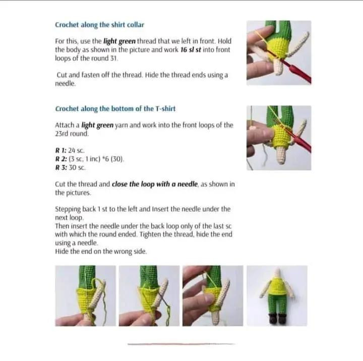 Crochet Pattern for Cute Forest Elf Doll