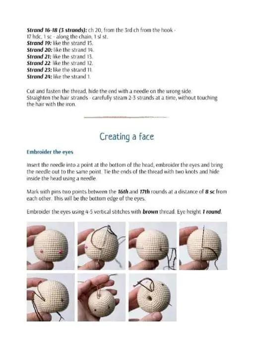 Crochet Pattern for Cute Forest Elf Doll