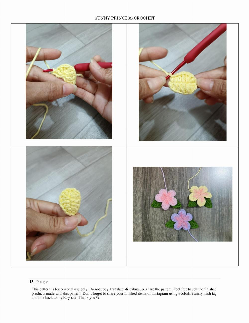 Crochet Pattern for Cute Stitch Shoulder Bag with Flowers