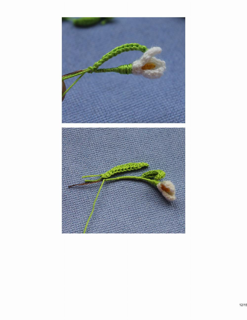 Crochet Pattern for Easter Nest with Snowdrops and Egg Decoration