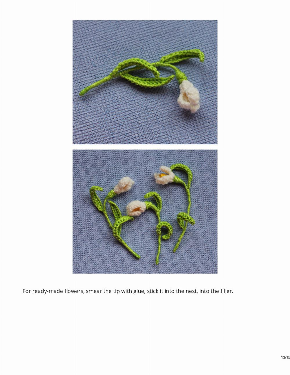 Crochet Pattern for Easter Nest with Snowdrops and Egg Decoration