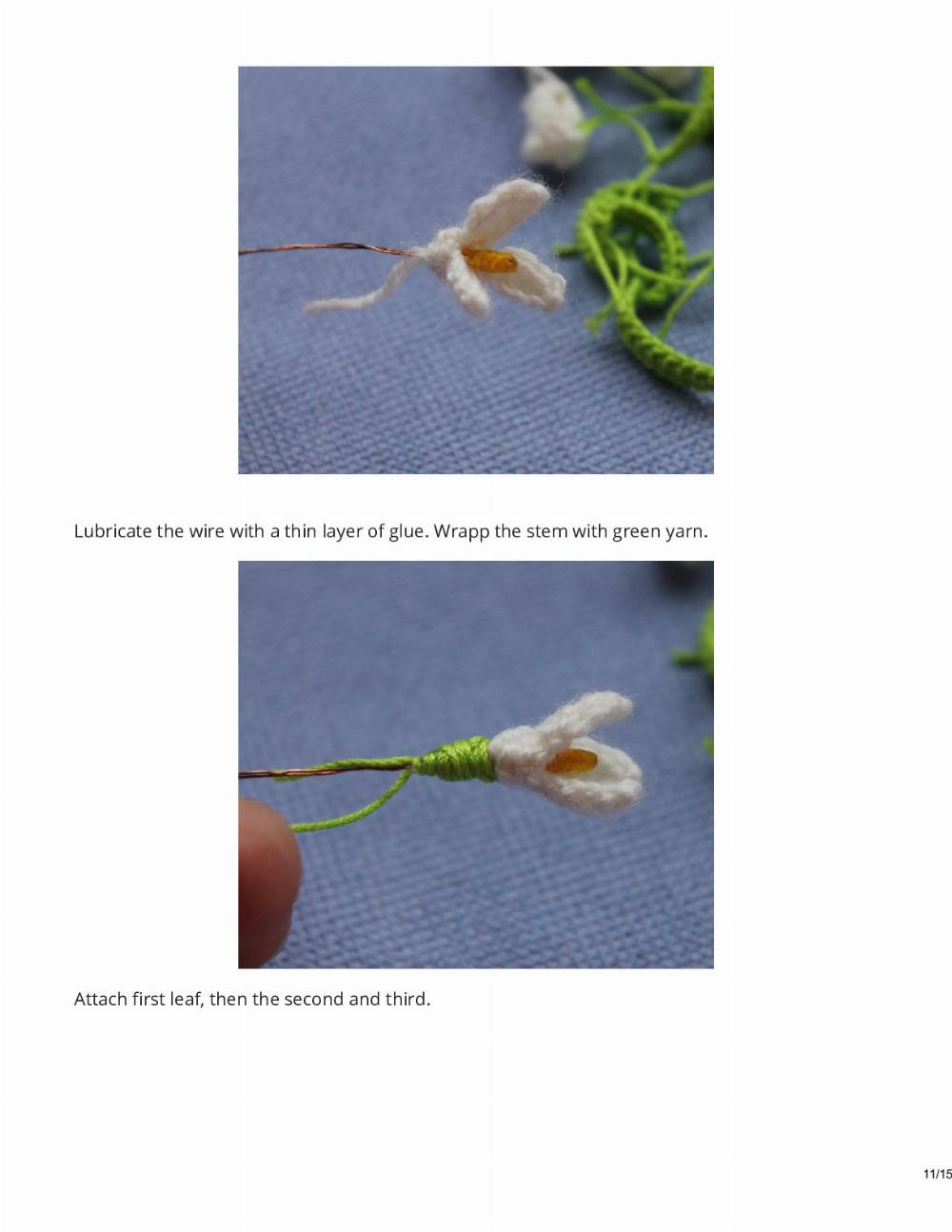 Crochet Pattern for Easter Nest with Snowdrops and Egg Decoration