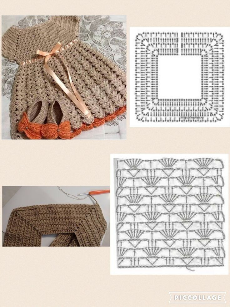 Crochet Pattern for Elegant Baby Dress with Floral Accent