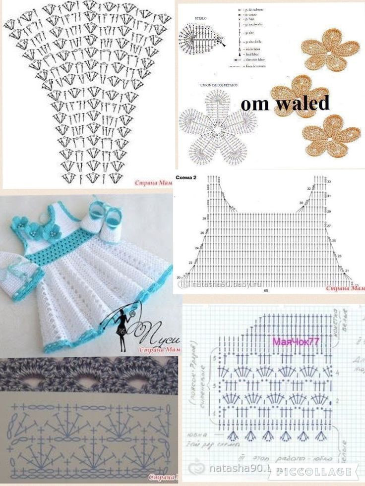 Crochet Pattern for Elegant Baby Dress with Floral Accent