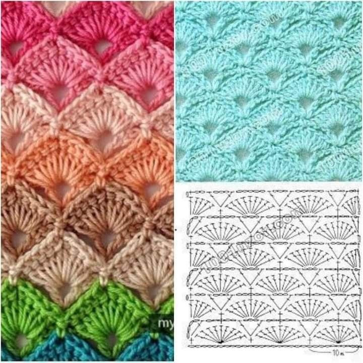 Crochet Pattern for Fan Shell Stitch Design