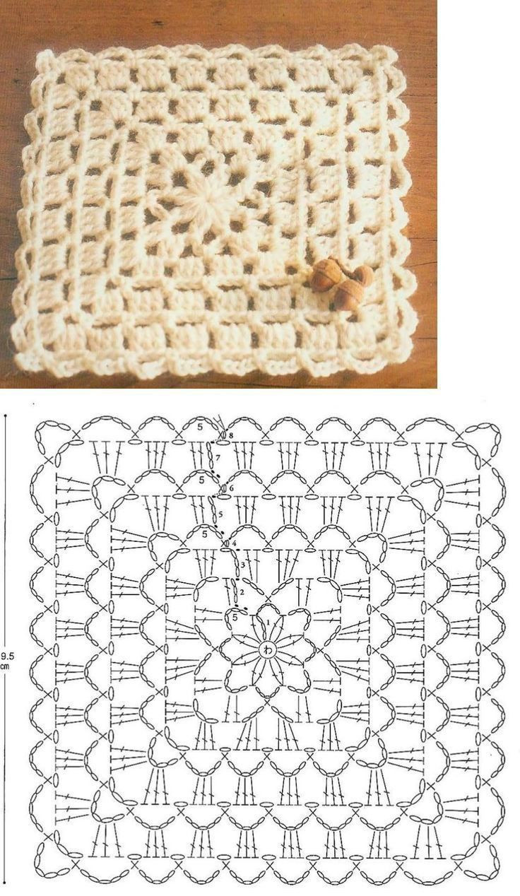 Crochet Pattern for Floral Motif Cushion Cover