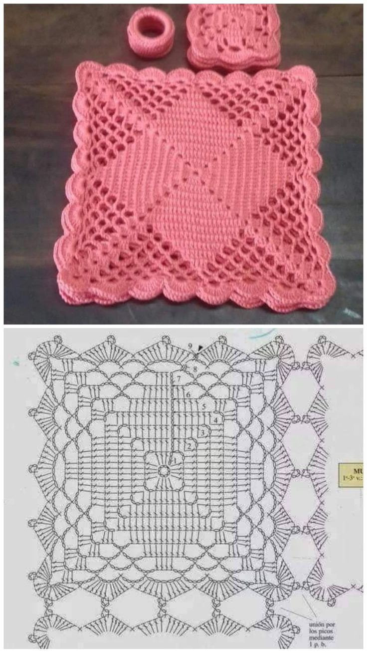 Crochet Pattern for Floral Motif Cushion Cover