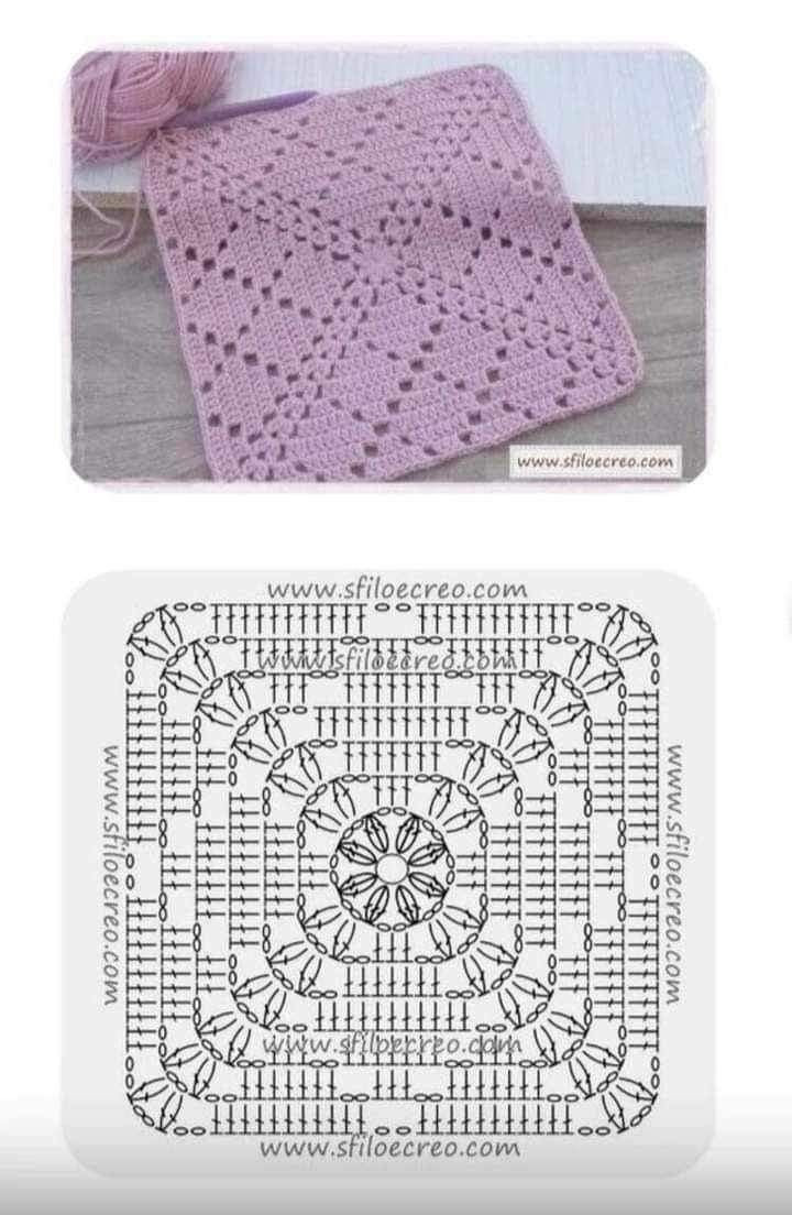 Crochet Pattern for Floral Motif Cushion Cover