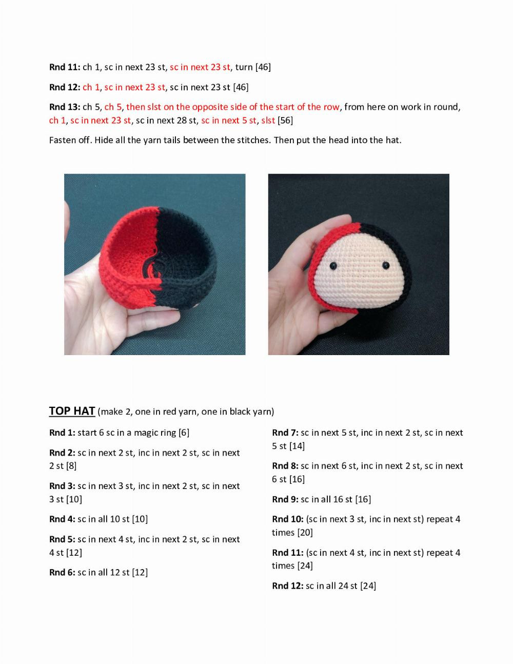 Crochet Pattern for Harley Quinn Pig Plush Toy