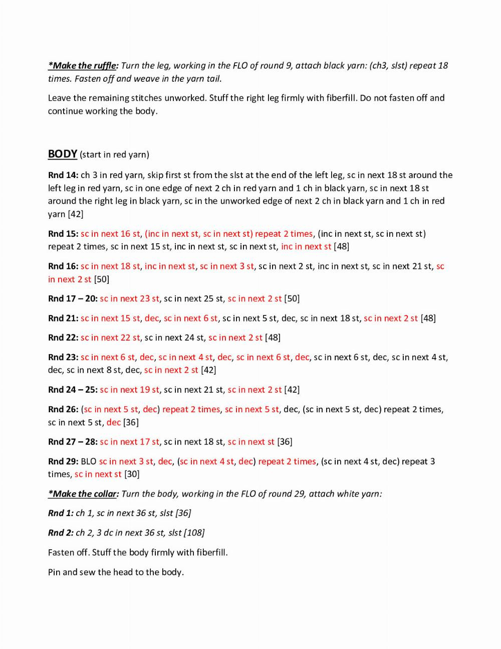 Crochet Pattern for Harley Quinn Pig Plush Toy