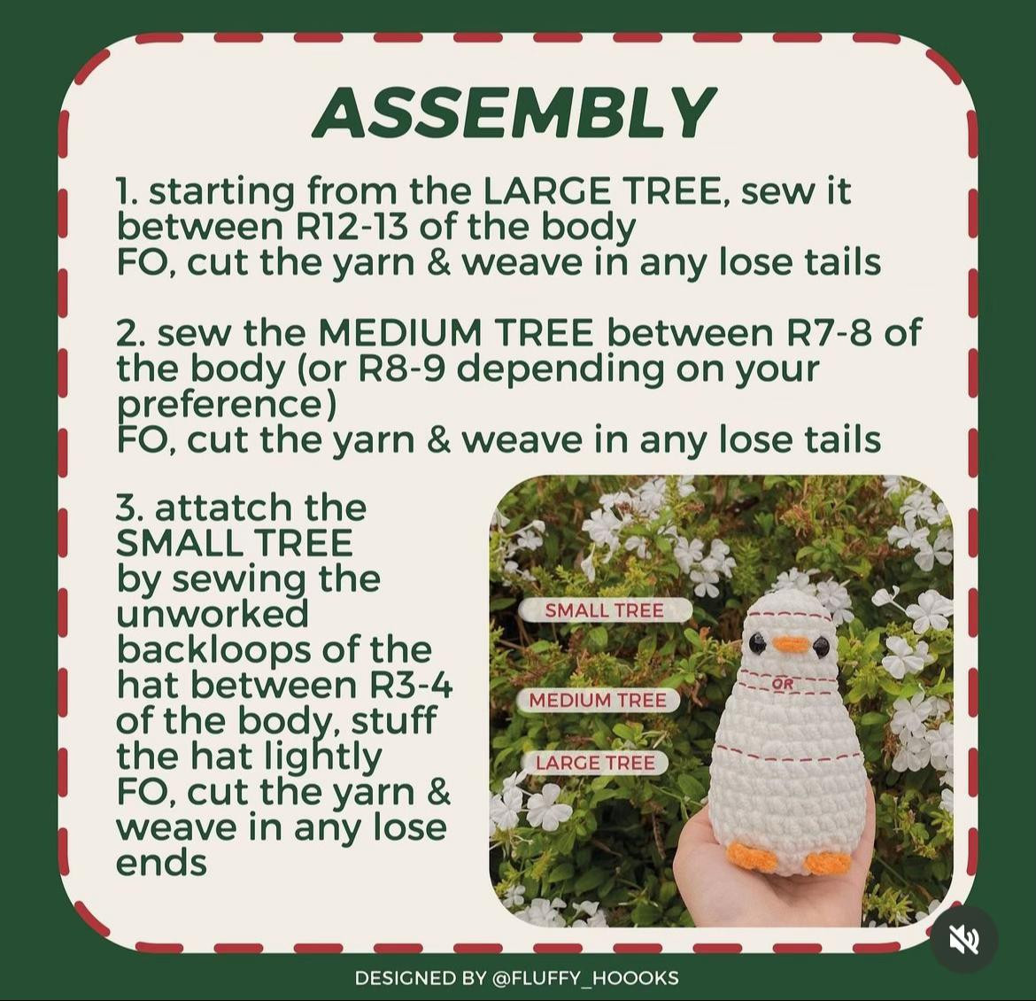 Crochet Pattern for Quacking Christmas Tree Amigurumi