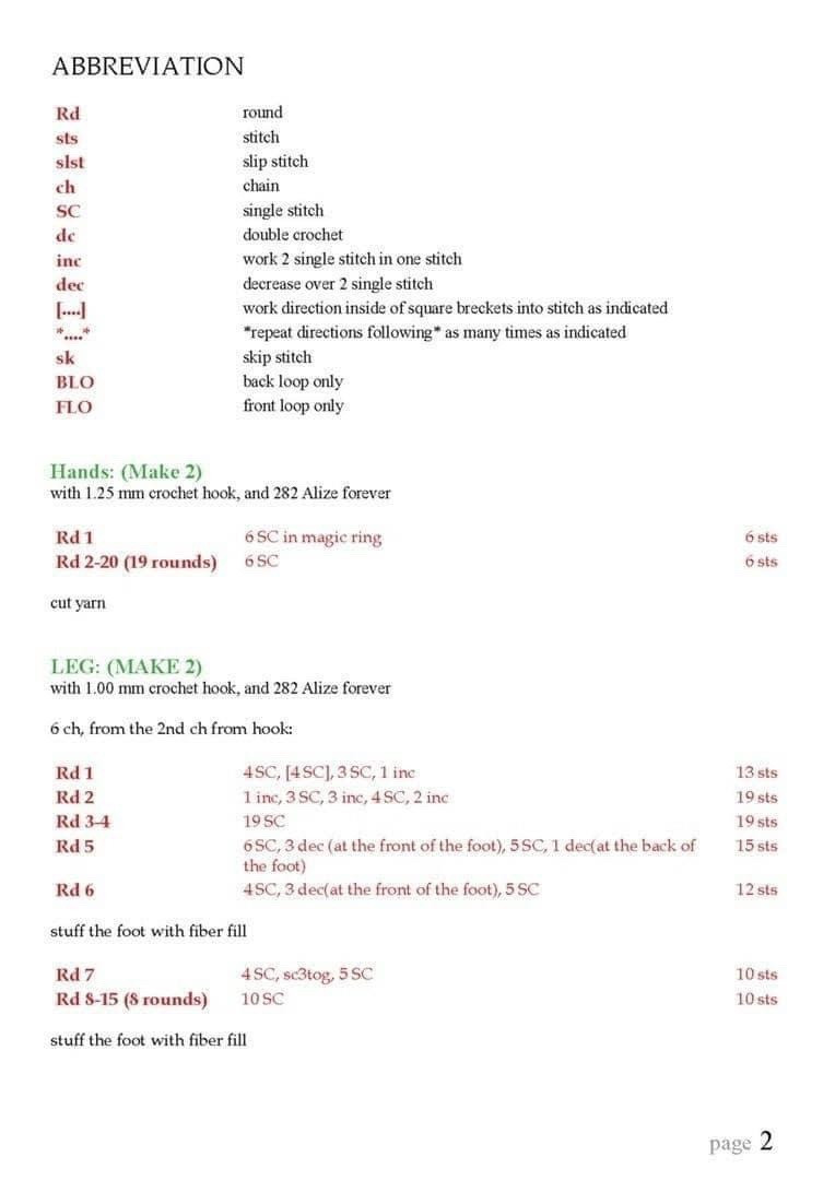 Crochet Pattern for Simple Amigurumi Human Figures
