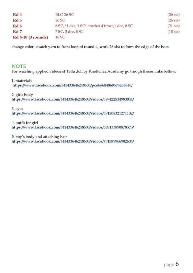 Crochet Pattern for Simple Amigurumi Human Figures