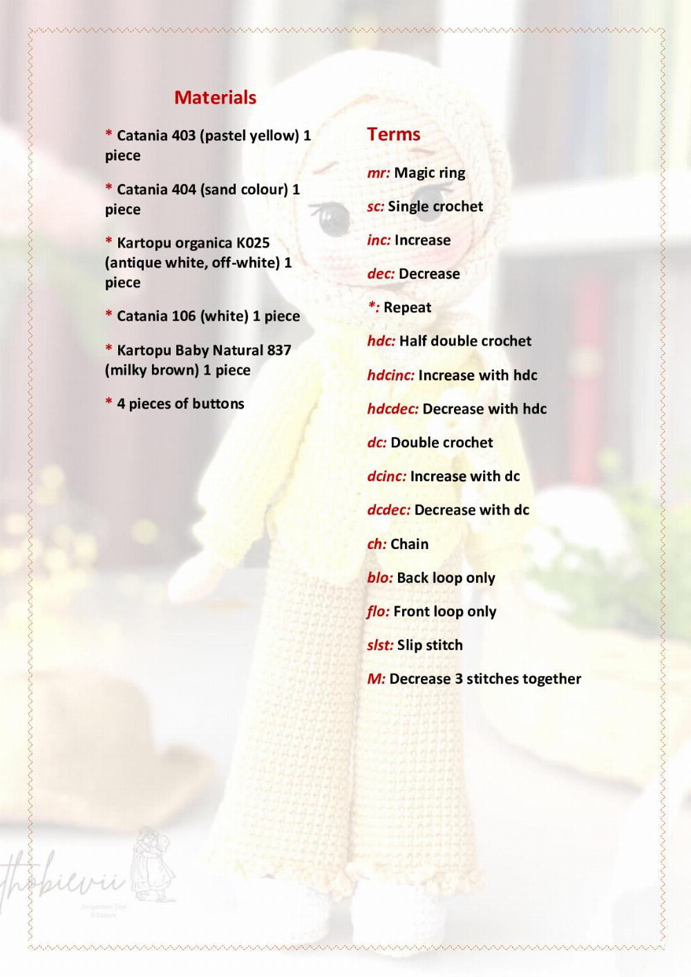 Crochet Pattern for Stylish Doll Hijab Outfit