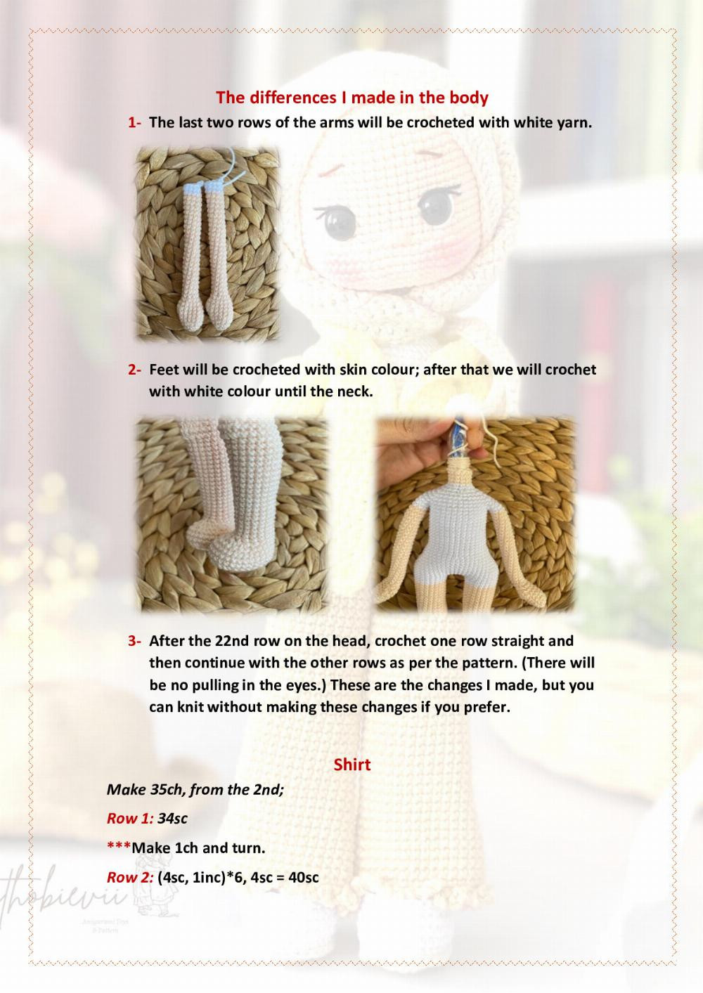 Crochet Pattern for Stylish Doll Hijab Outfit