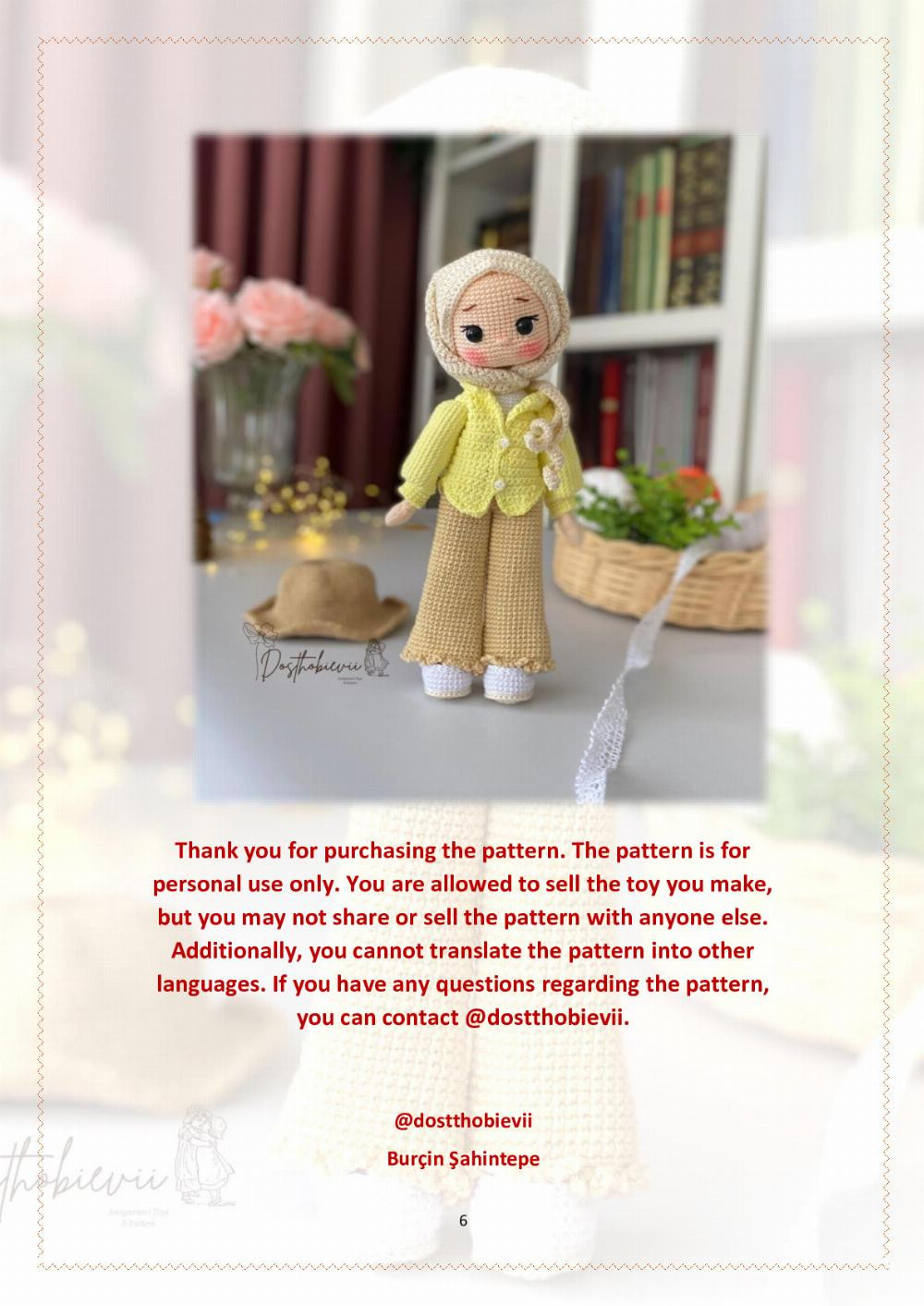 Crochet Pattern for Stylish Doll Hijab Outfit