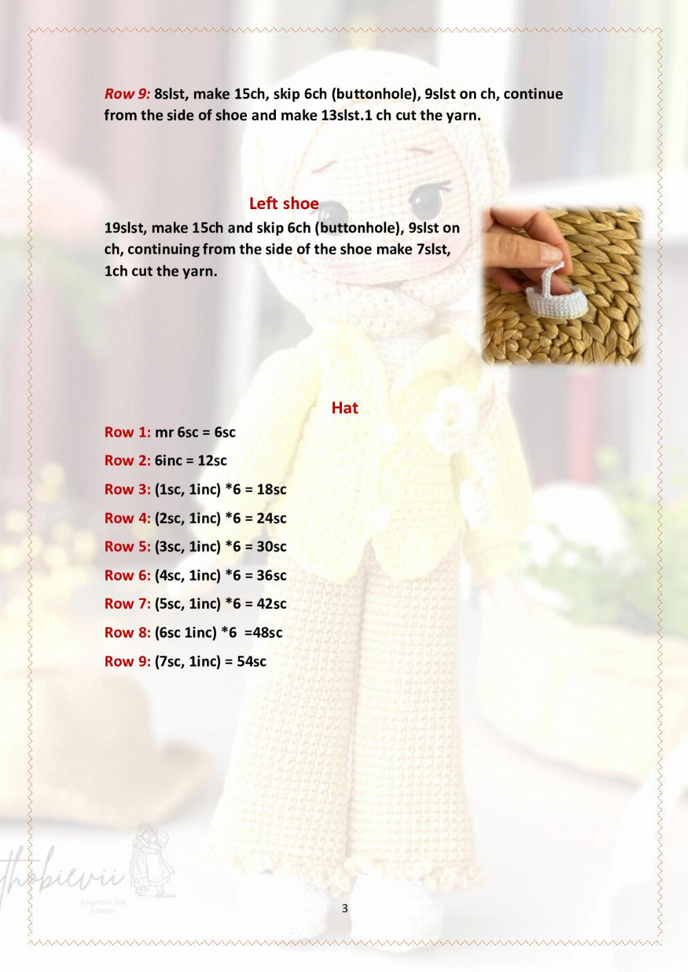 Crochet Pattern for Stylish Doll Hijab Outfit