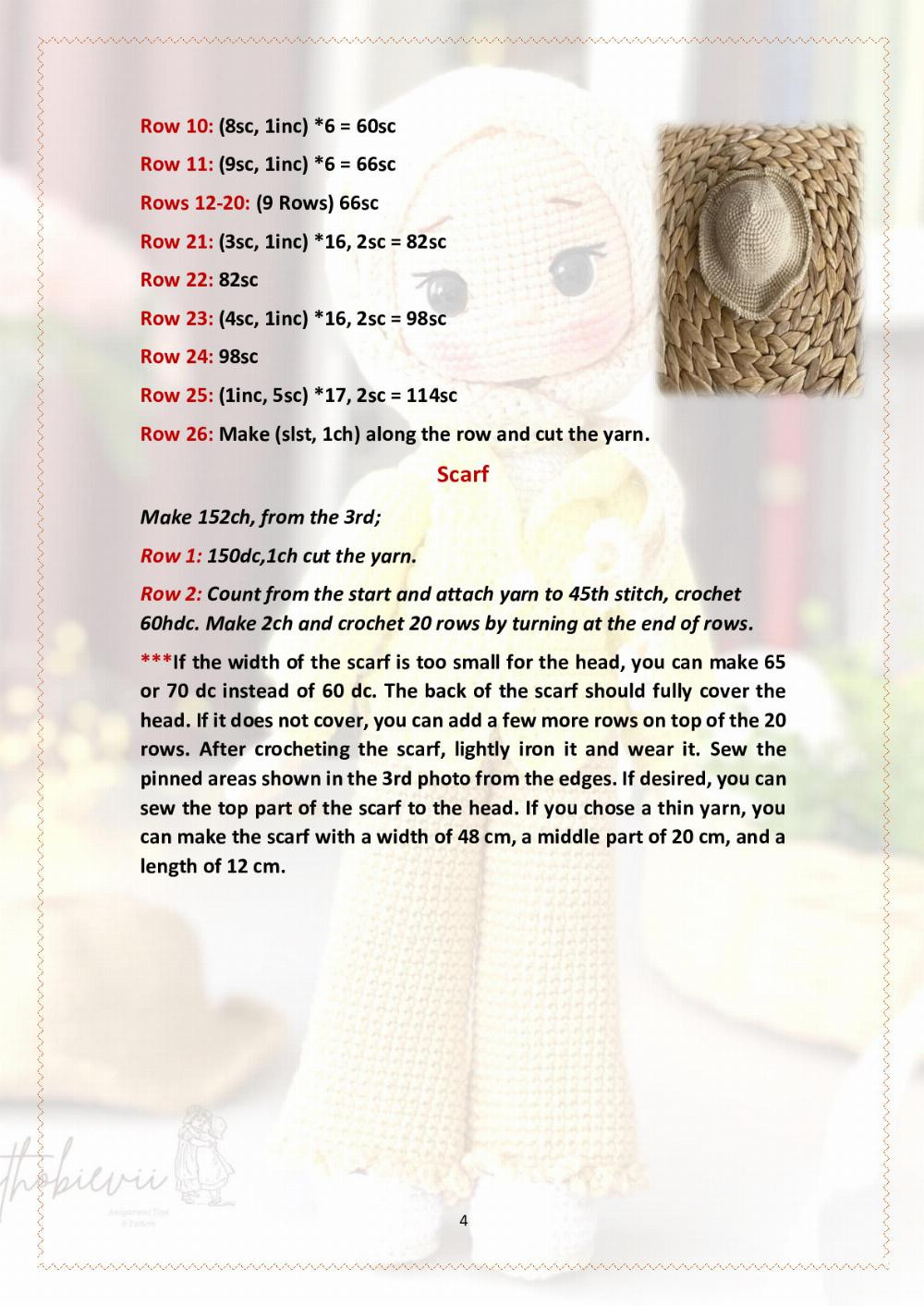 Crochet Pattern for Stylish Doll Hijab Outfit