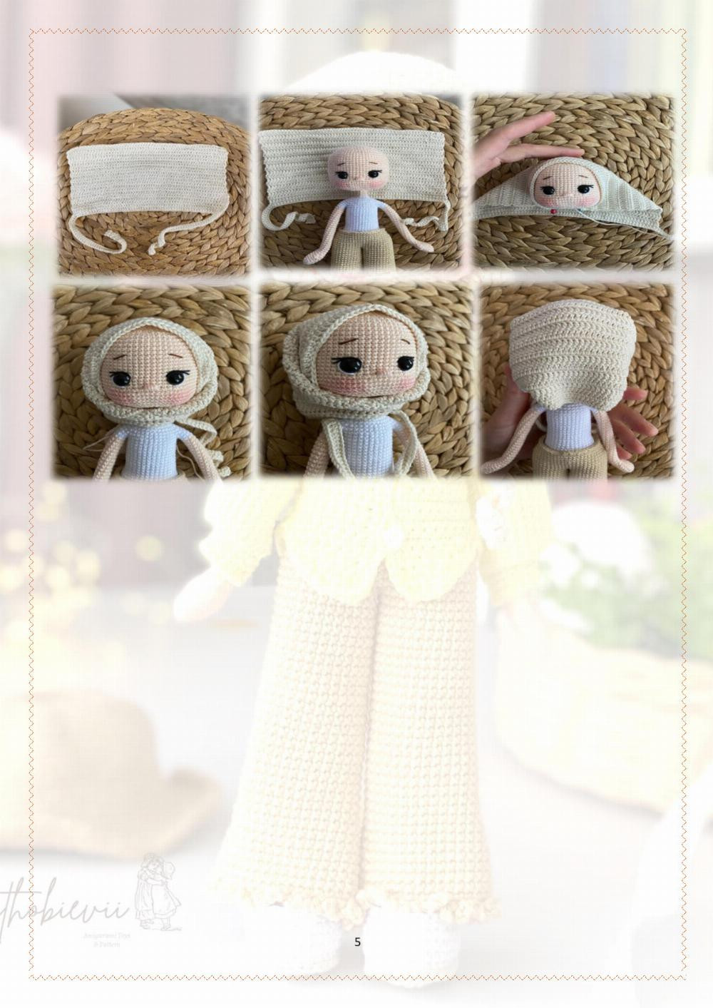 Crochet Pattern for Stylish Doll Hijab Outfit