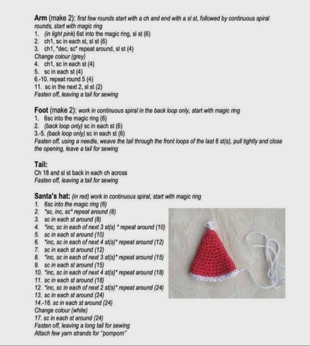 Crochet Reindeer and Sleigh Set for Christmas Decoration