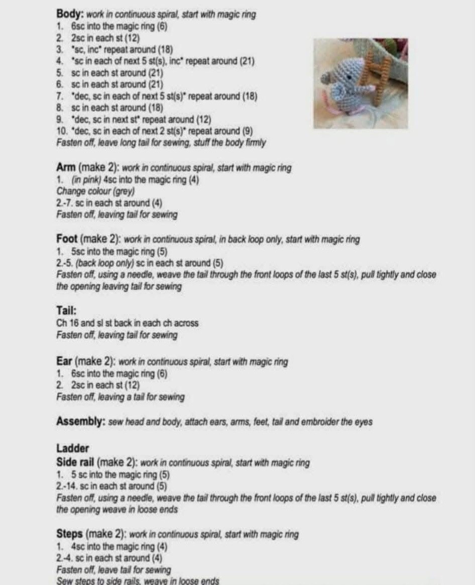 Crochet Reindeer and Sleigh Set for Christmas Decoration