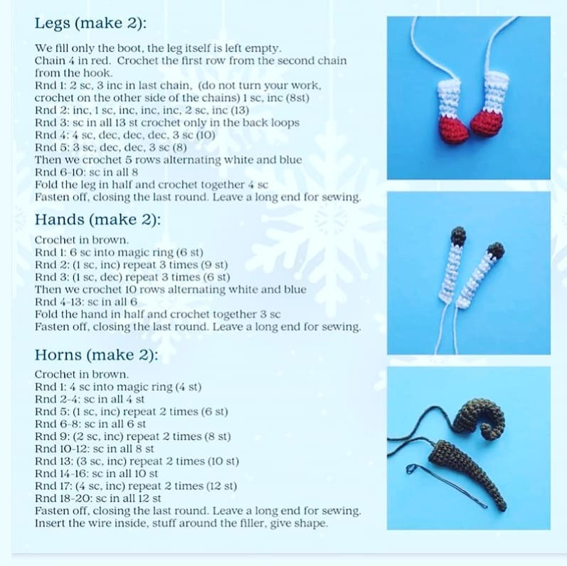 Crochet Santa Sheep Amigurumi Pattern for Christmas Decoration