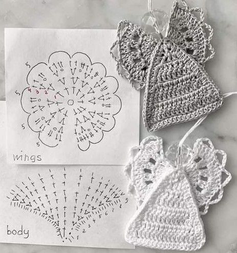 Crochet Snowflake and Bell Pattern for Festive Decorations