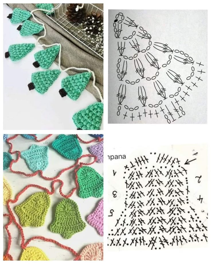 Crochet Snowflake and Bell Pattern for Festive Decorations