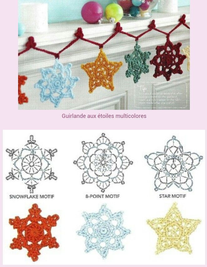 Crochet Snowflake and Bell Pattern for Festive Decorations