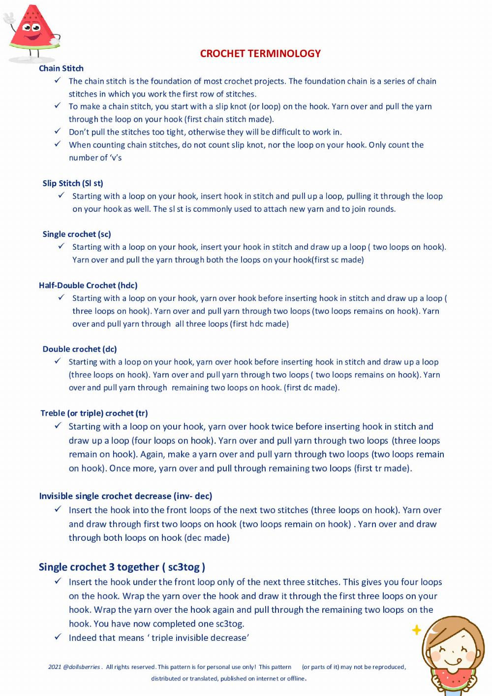 Crochet Watermelon Girl Doll Pattern for Summer Crafting Fun