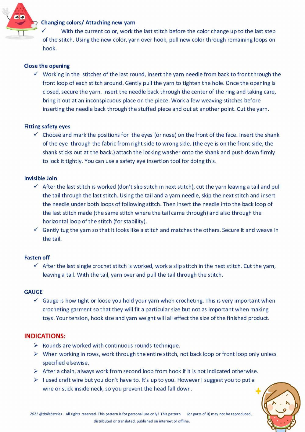 Crochet Watermelon Girl Doll Pattern for Summer Crafting Fun