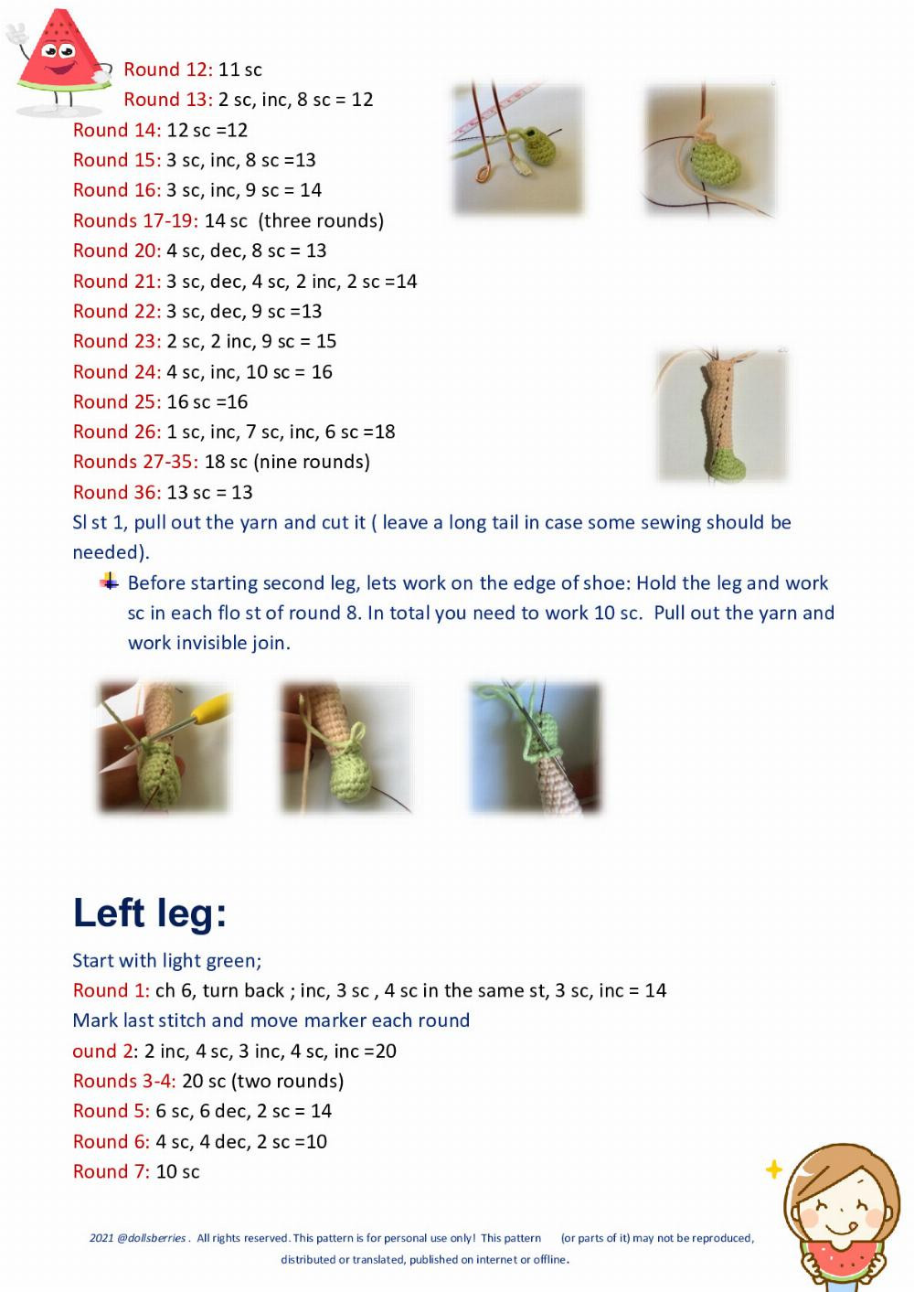 Crochet Watermelon Girl Doll Pattern for Summer Crafting Fun