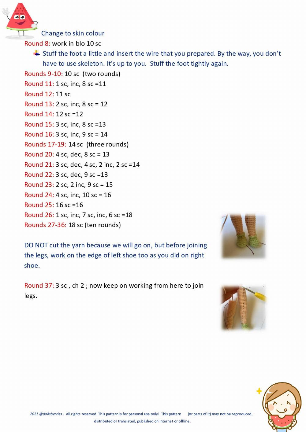 Crochet Watermelon Girl Doll Pattern for Summer Crafting Fun