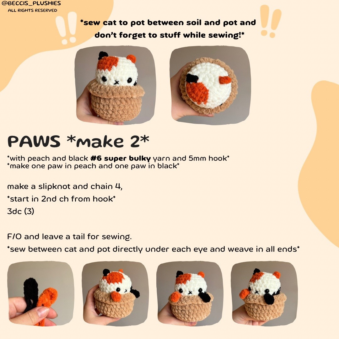 Crochet Your Own Adorable Kitty in a Pot with This Easy Pattern