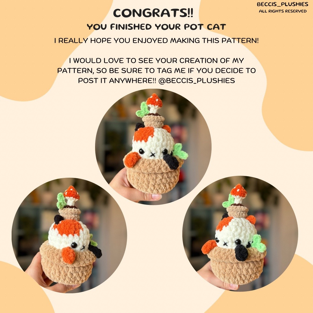 Crochet Your Own Adorable Kitty in a Pot with This Easy Pattern