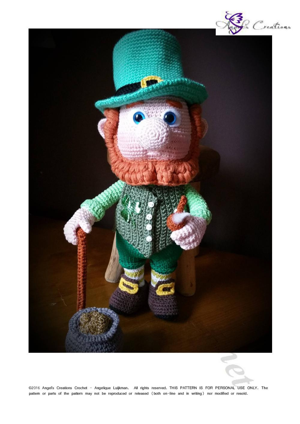 Crochet Your Own Charming Paddy the Leprechaun Amigurumi Doll
